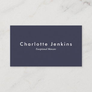 Carte De Visite Simple moderne bleu marine