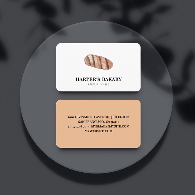 Carte De Visite Simple moderne boulangerie fraîche Éco logo profes (Créateur téléchargé)