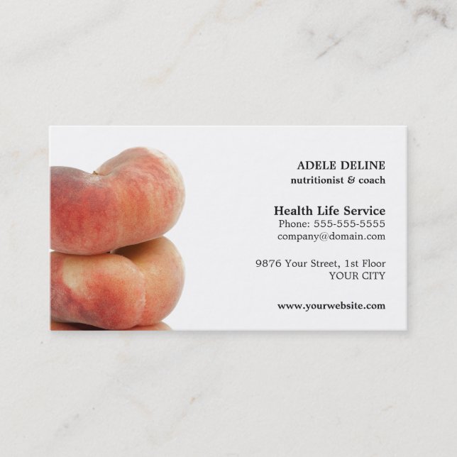 Carte de visite simple moderne de nutritionniste (Devant)