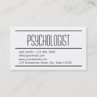 Carte de visite simple moderne de psychologue
