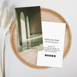 Carte De Visite simple moderne design intérieur design maison mise