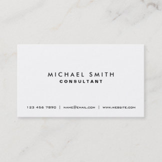 Carte De Visite Simple moderne élégant blanc simple professionnel