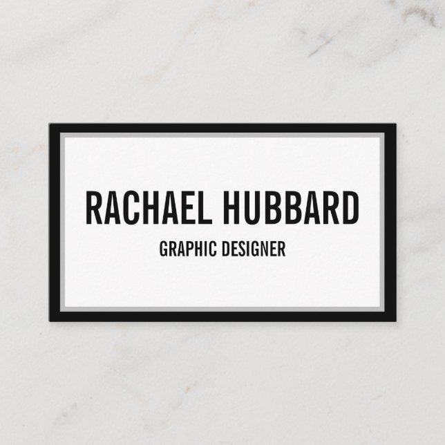 Carte De Visite Simple moderne élégant Qr Code personnalisé (Devant)