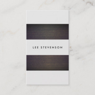 Carte De Visite Simple Moderne Gris Design en bois