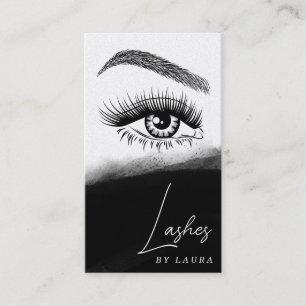 Carte De Visite Simple moderne Lashes Yeux et Brosses Sq dessiné m