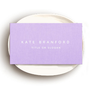 Carte De Visite Simple moderne Lilac Purple Médias sociaux