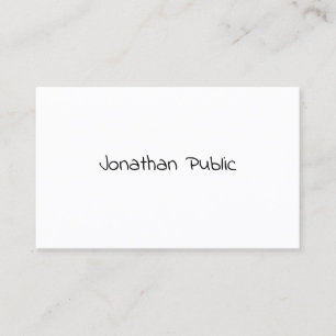 Carte De Visite Simple moderne minimaliste de manuscrit à main