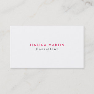 Carte De Visite Simple Moderne Minimaliste Féminine Gris Blanc Ros