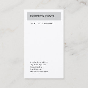 Carte De Visite Simple Moderne Minimaliste Premium Soie