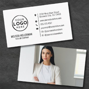 Carte De Visite Simple Moderne Minimaliste Professionnel Photo Vot