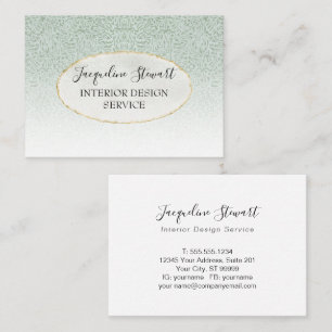 Carte De Visite Simple, moderne, Mint Elegant Retro Professional
