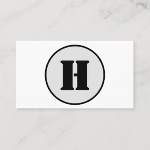 CARTE DE VISITE SIMPLE MODERNE MODERNE MONOGRAM ÉLÉGANT CHIC STYLE