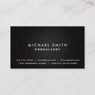 Carte De Visite Simple moderne noir élégant simple professionnel