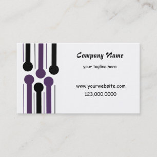 Carte De Visite Simple moderne noir et violet