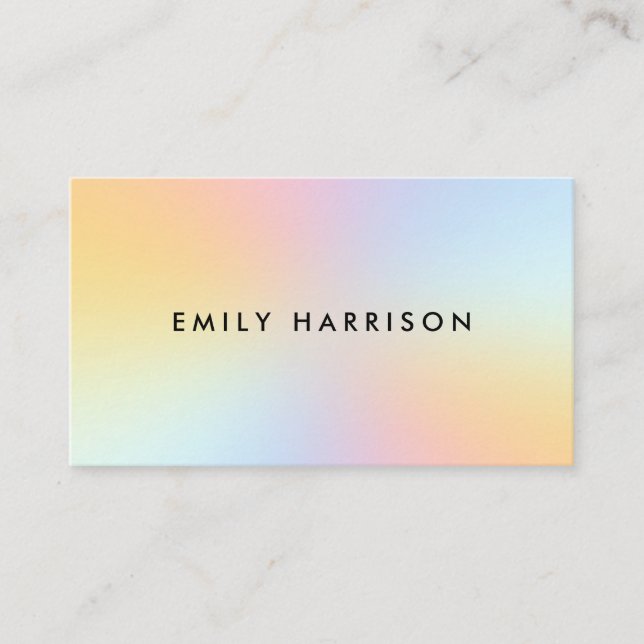 Carte De Visite Simple Moderne Pastel Ombre (Devant)