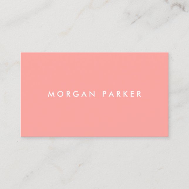 Carte De Visite Simple moderne Pastel Peach Professionnel (Devant)