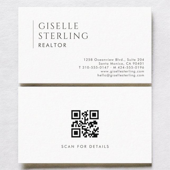 Carte de visite simple moderne pour agent immobili (Créateur téléchargé)