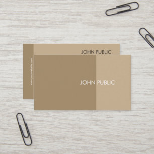 Carte De Visite Simple moderne professionnel élégant Brown et beig