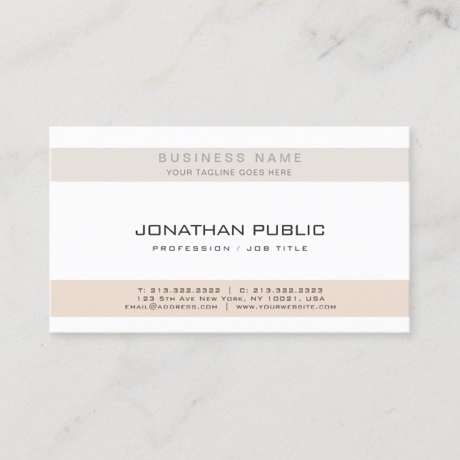 Carte De Visite Simple Moderne Professionnel Élégant Entreprise si (Devant)