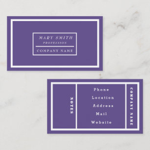 Carte De Visite Simple moderne Ultra Violet
