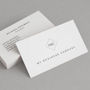 Carte De Visite Simple monogrammed professionnel minimaliste affai