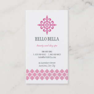 CARTE DE VISITE simple motif moderne rose