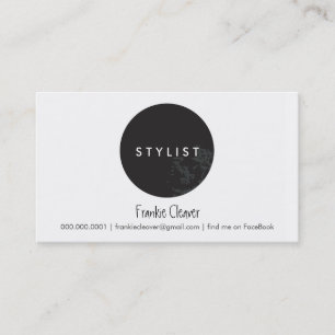 CARTE DE VISITE SIMPLE : : noir audacieux de tache