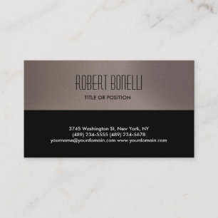 Carte de visite simple noir beige