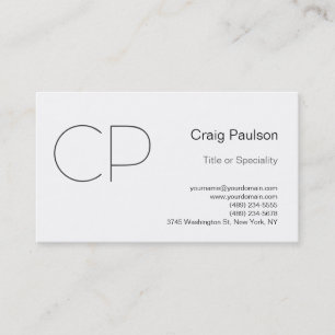 Carte de visite simple noir blanc