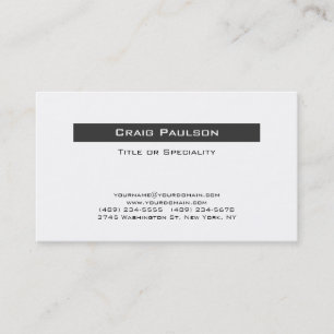 Carte de visite simple noir blanc attractif