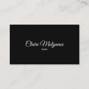 Carte De Visite Simple Noir et Blanc Professionnel