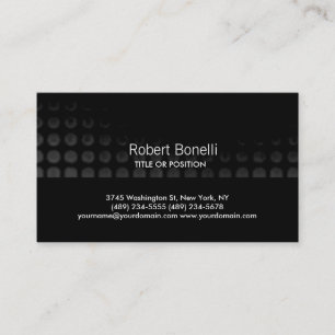 Carte de visite simple noir gris blanc clair