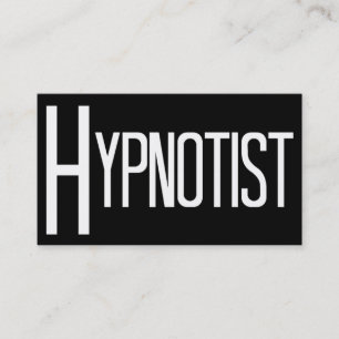 Carte de visite simple Noir Hypnotist