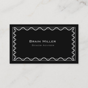Carte De Visite Simple Noir moderne Professionnel
