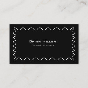 Carte De Visite Simple Noir moderne Professionnel