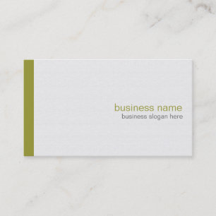 Carte De Visite Simple Olive Stripe en blanc