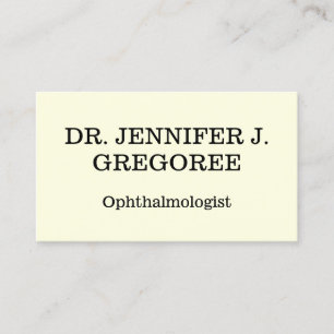 Carte de visite simple ophtalmologiste