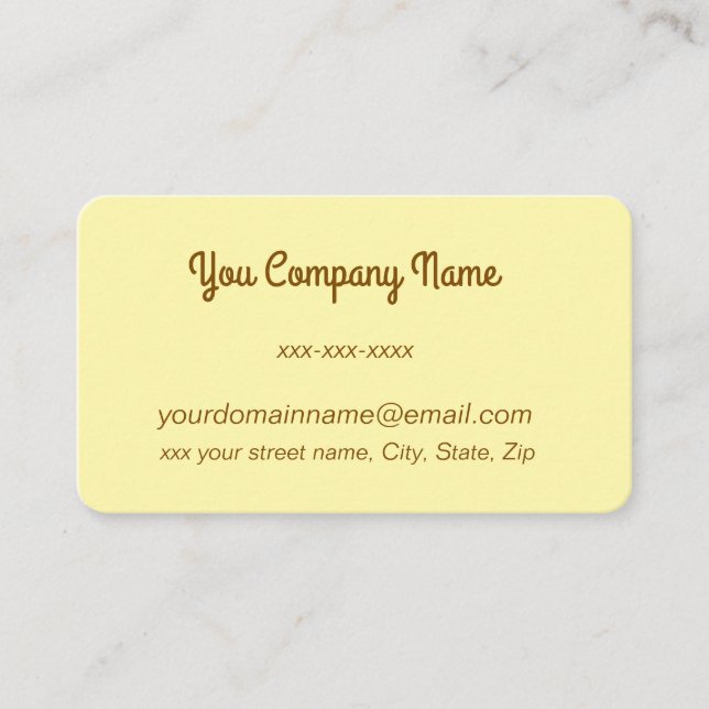 Carte De Visite Simple personnalisé (Devant)