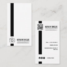 carte de visite simple photo modèle minimaliste
