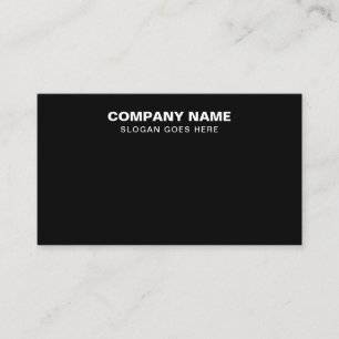 Carte De Visite Simple Plain élégant professionnel moderne Noir