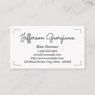 Carte de visite simple pour la presse à cheveux
