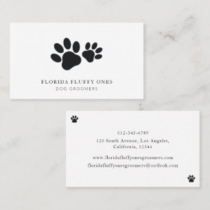 Carte de visite simple pour toiletteur de chien av