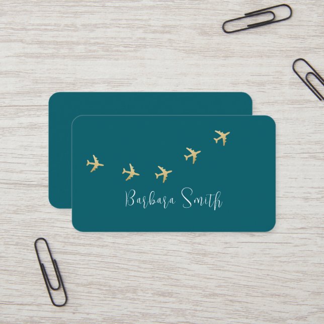 Carte de visite simple pour un agent de voyage tur (Devant/Arrière en situation)