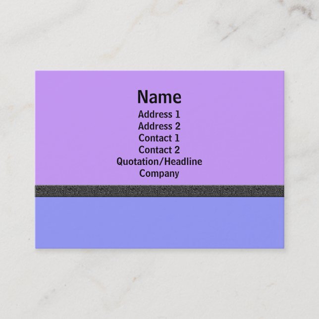 Carte De Visite simple pourpre bleu (Devant)
