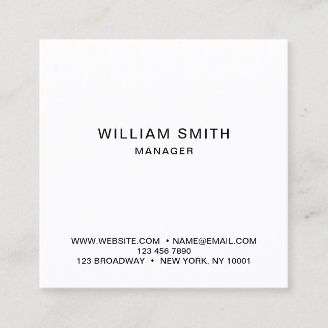 Carte de visite simple professionnel (Devant)