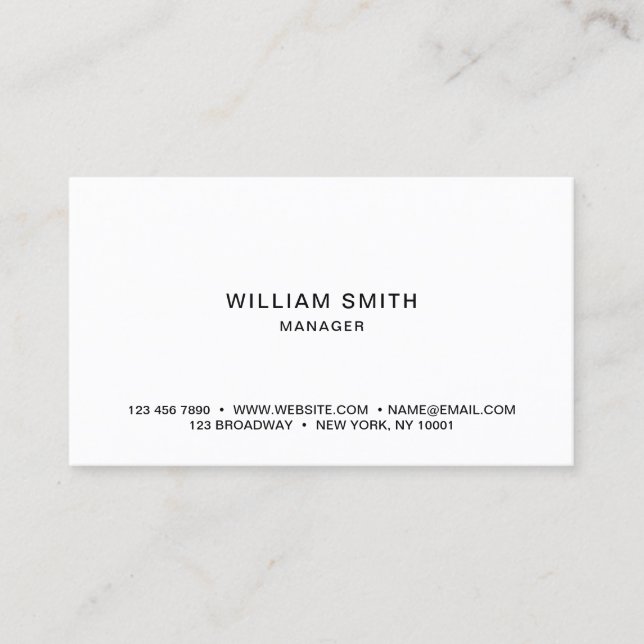Carte de visite simple professionnel (Devant)