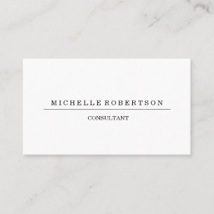 Carte De Visite Simple professionnel minimaliste unique noir blanc