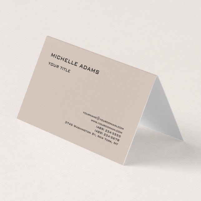 Carte De Visite Simple Professionnel Moderne (Devant)