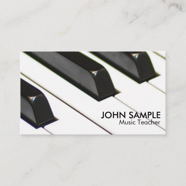 Carte De Visite Simple professionnel simple de professeur de (Devant)
