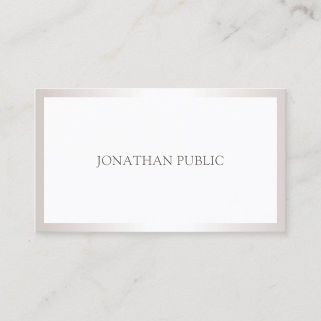 Carte De Visite Simple Professionnel Simple Design élégant Moderne (Devant)